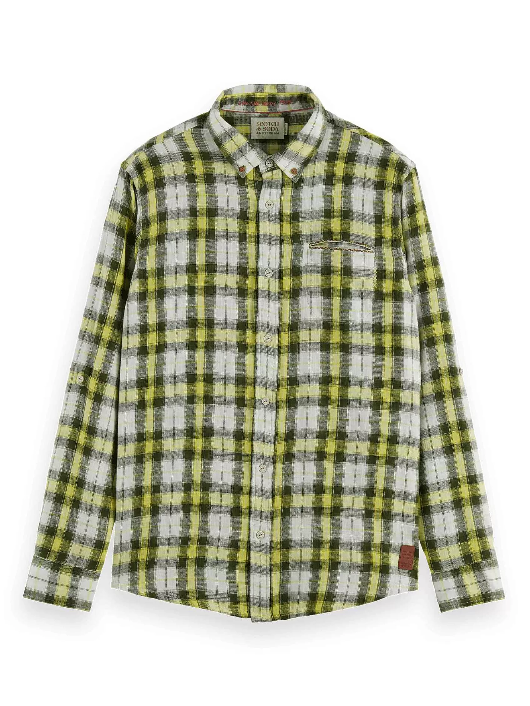 Cheap Scotch & Soda Checked Flannel Shirt With Sleeve Adjustments