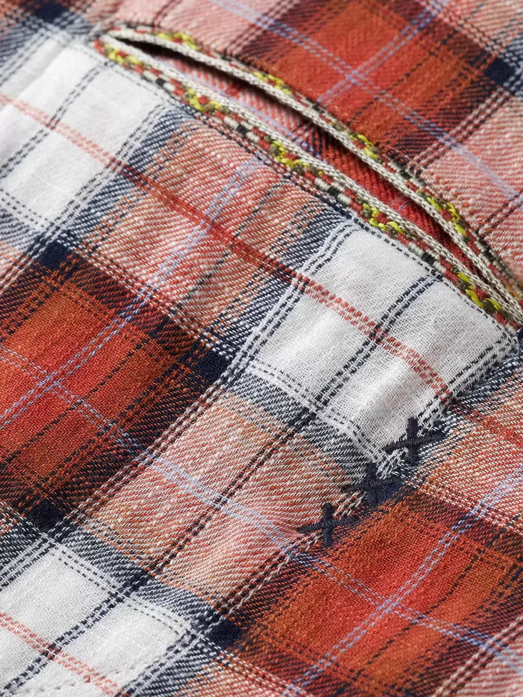 Outlet Scotch & Soda Checked Flannel Shirt With Sleeve Adjustments