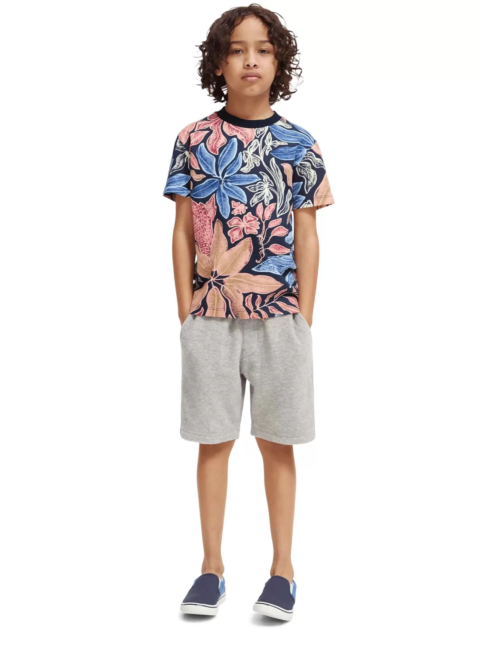 New Scotch & Soda Cotton In Conversion Relaxed-Fit All-Over Printed T-Shirt