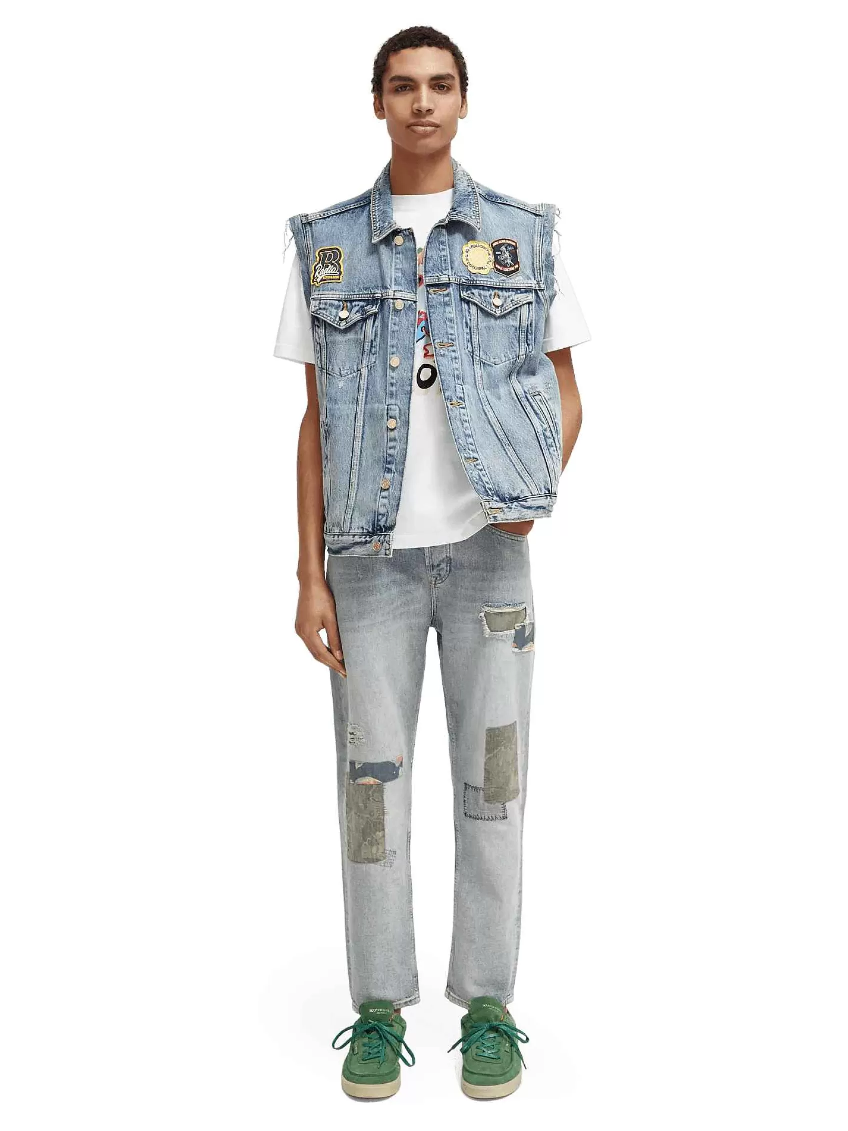 Shop Scotch & Soda Denim Trucker Vest