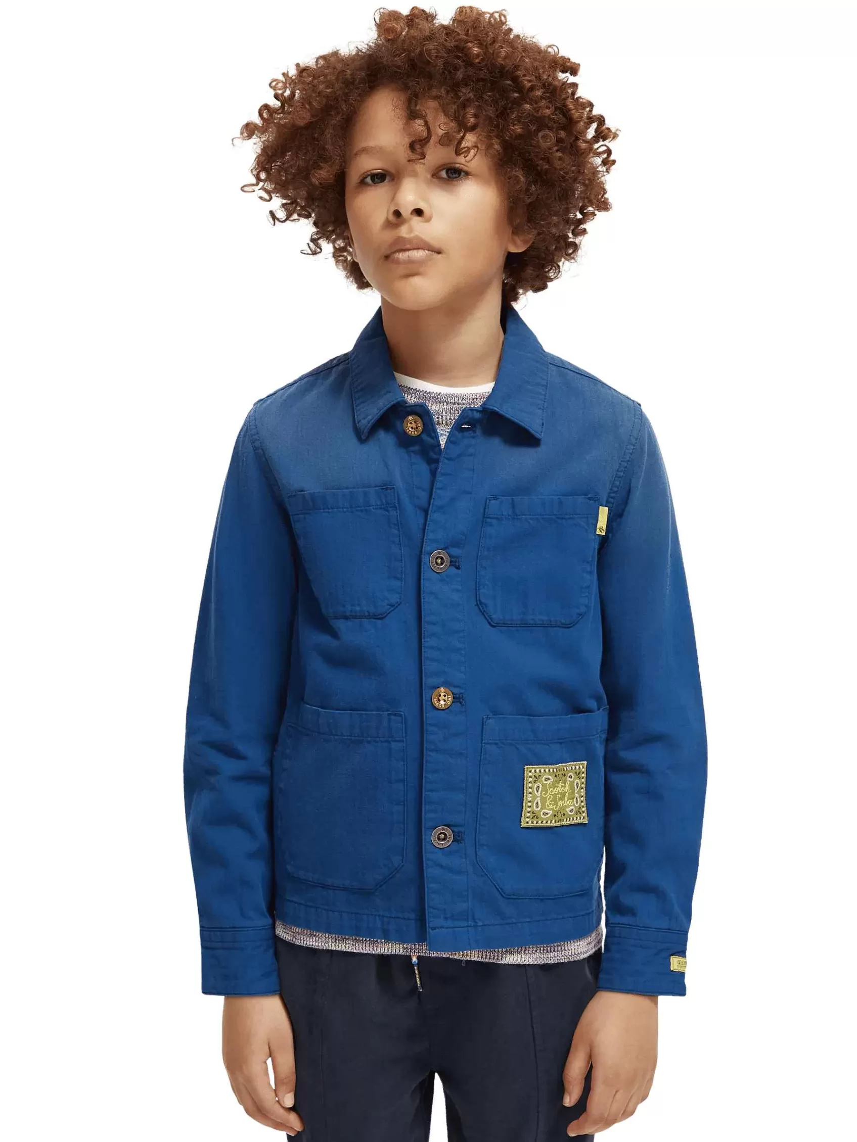 Online Scotch & Soda Embroidered Utility Overshirt