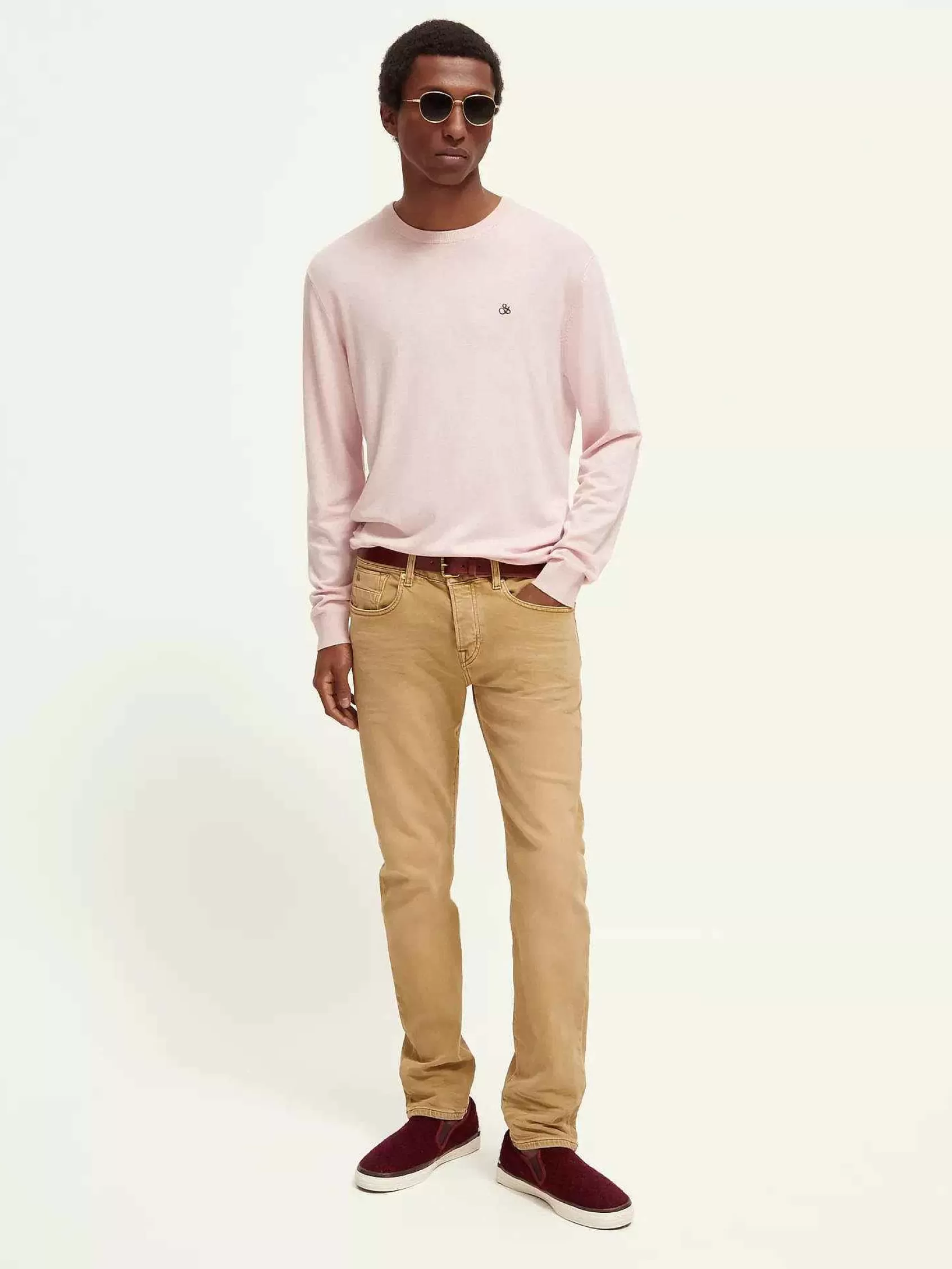 Clearance Scotch & Soda Essentials Ecovero Viscose-Nylon Crewneck Pullover