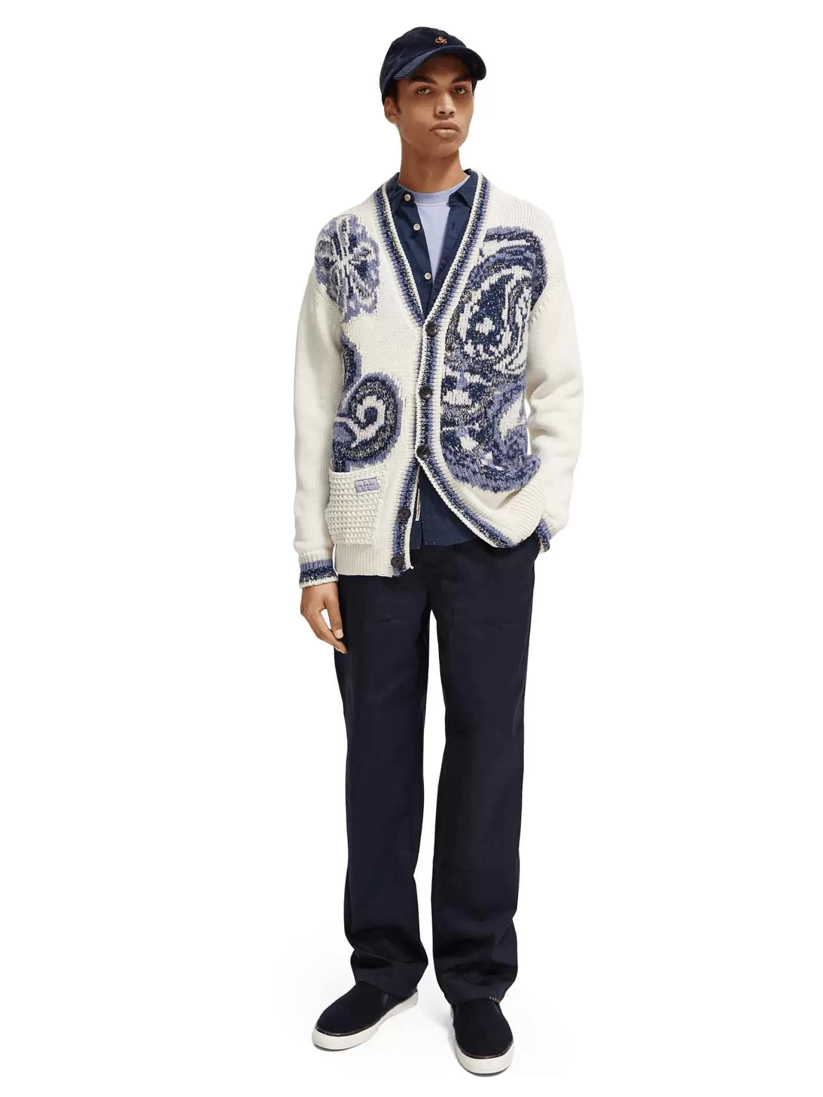 Clearance Scotch & Soda Intarsia Knitted Cardigan