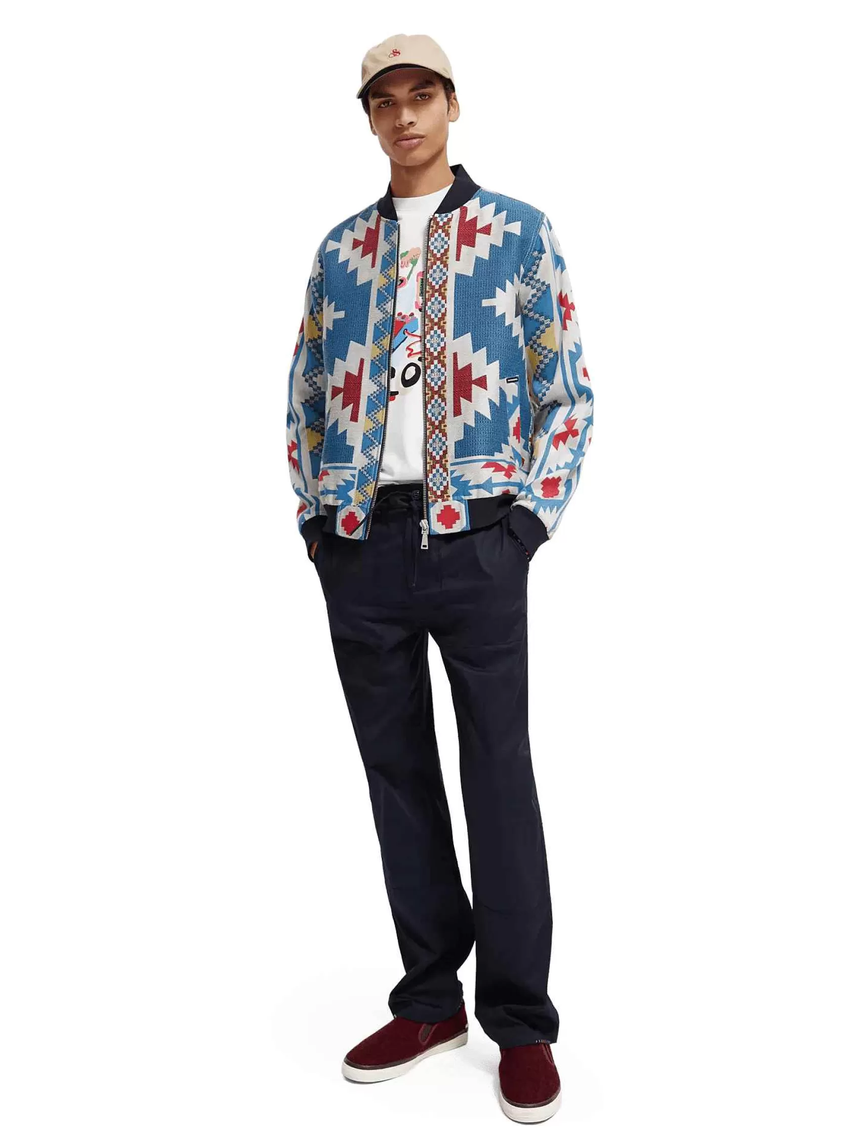 Cheap Scotch & Soda Jacquard Bomber Jacket