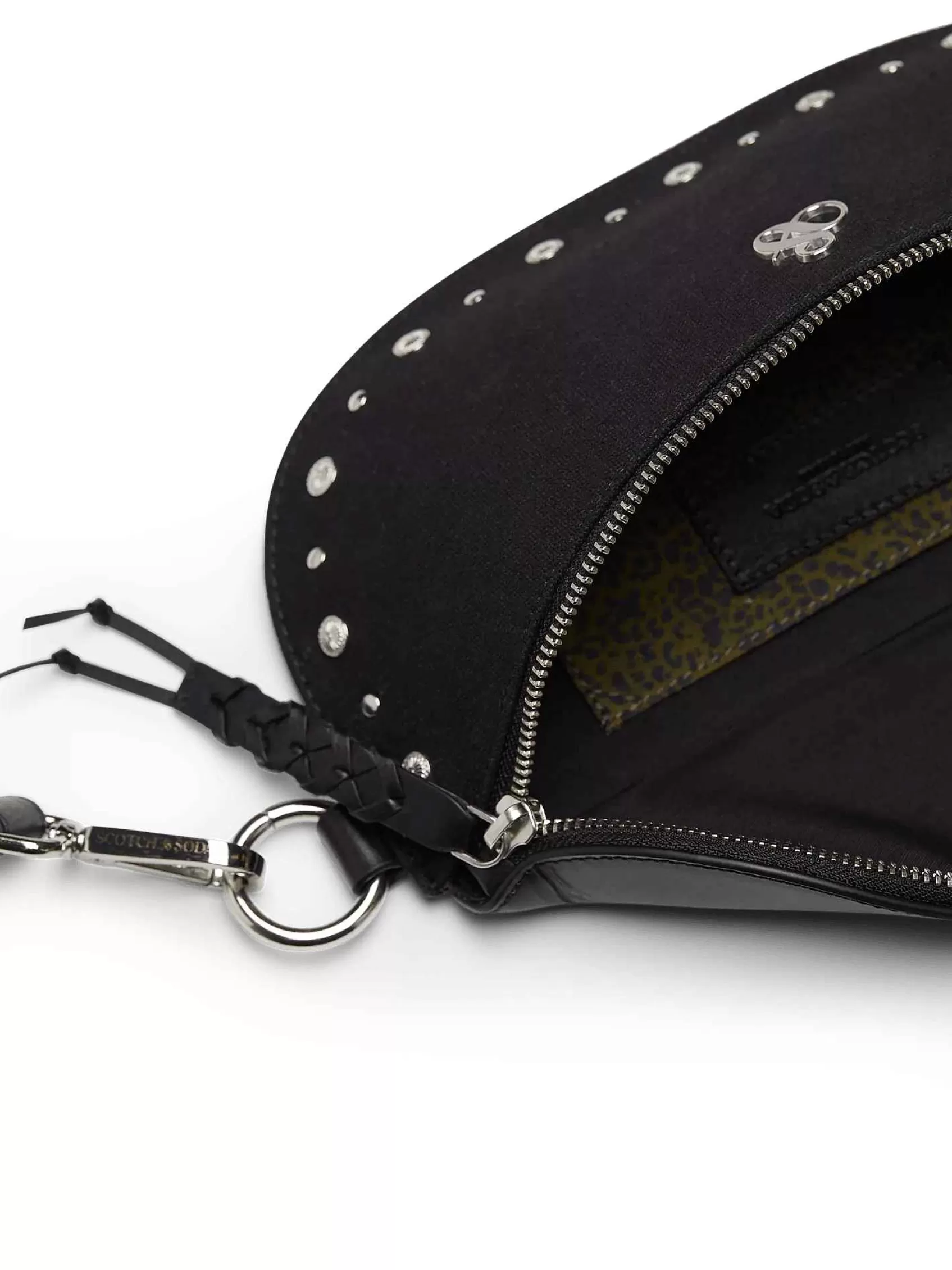 Hot Scotch & Soda Leather Bumbag With Studs