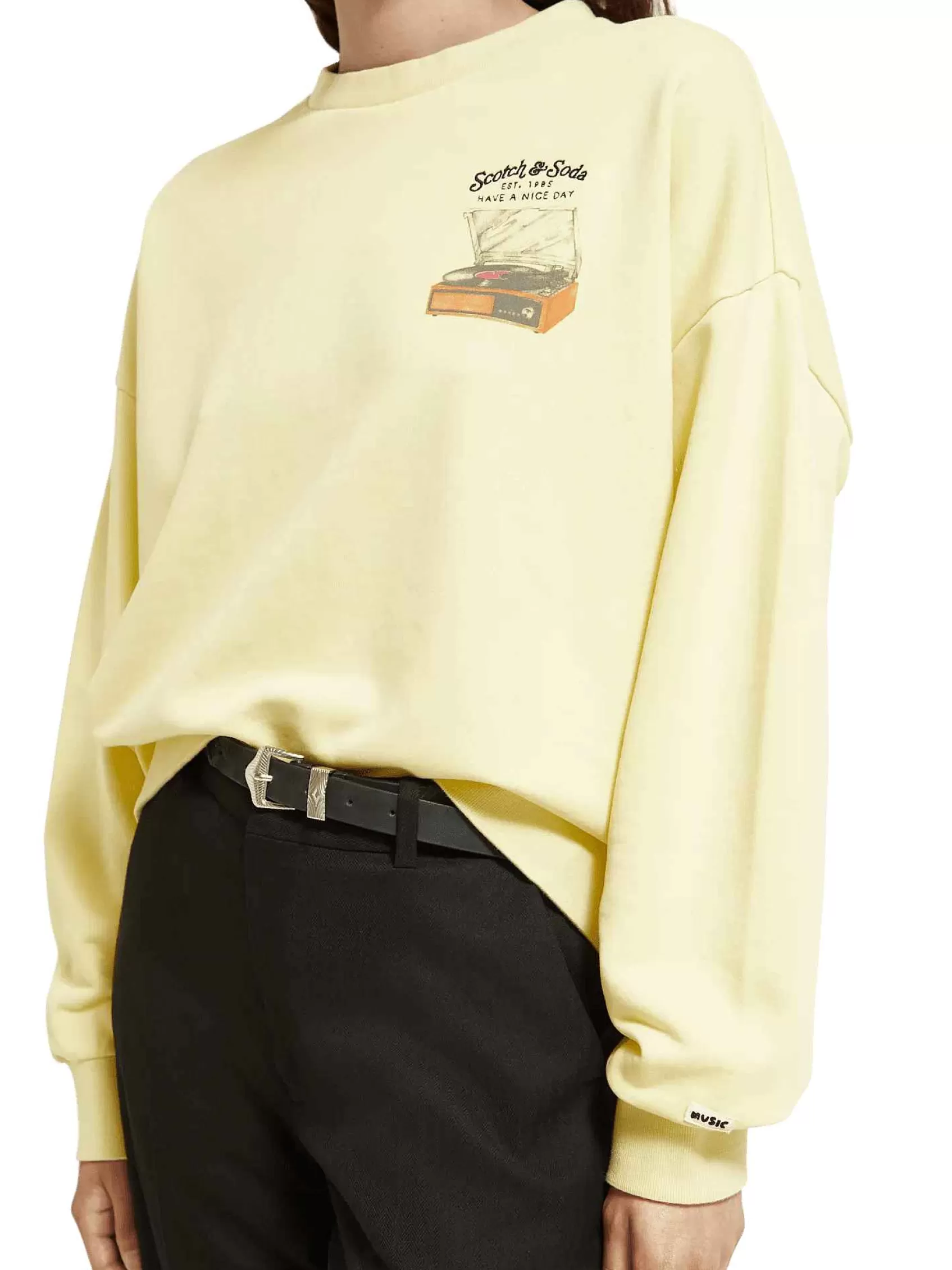 Hot Scotch & Soda Loose Fit Artwork Sweatshirt