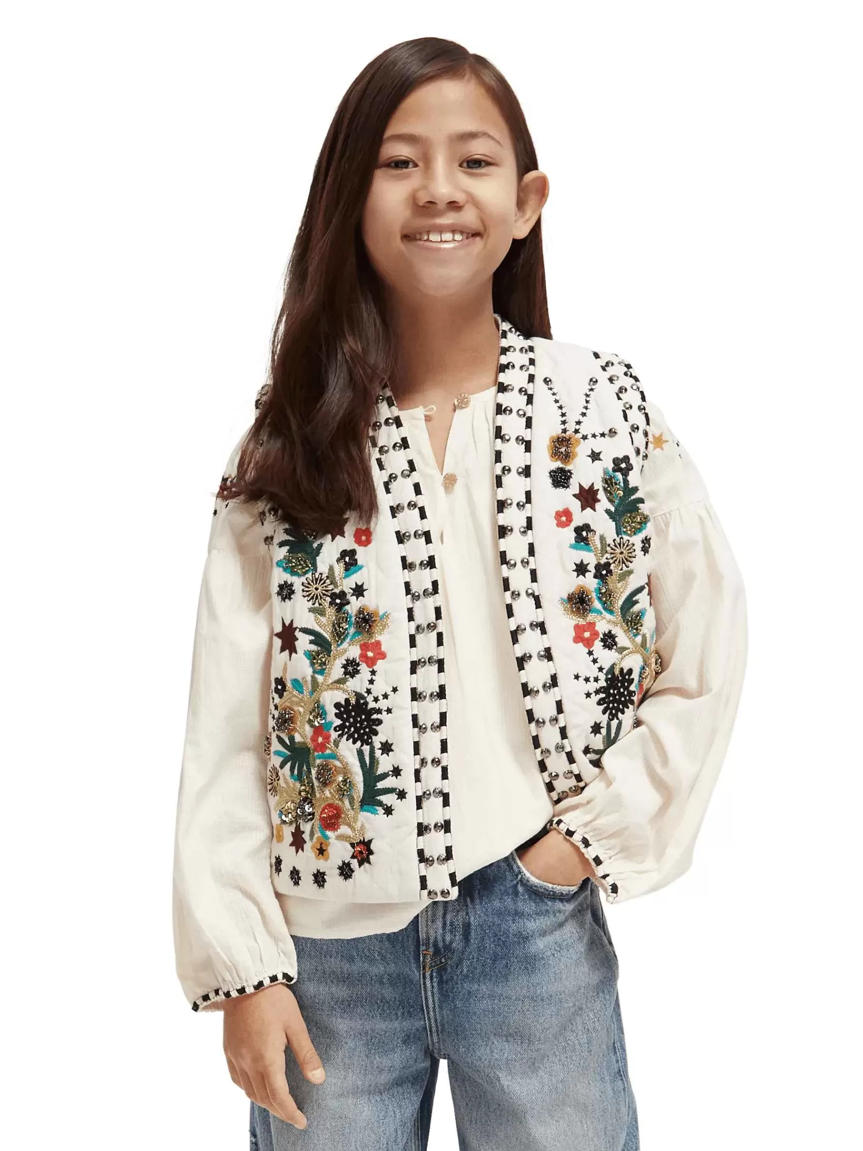 Fashion Scotch & Soda Oversized Embellished Gilet