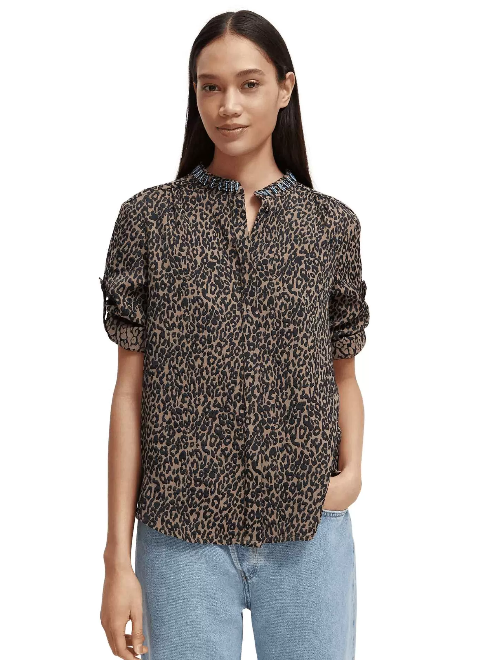 Flash Sale Scotch & Soda Printed Jacquard Shirt