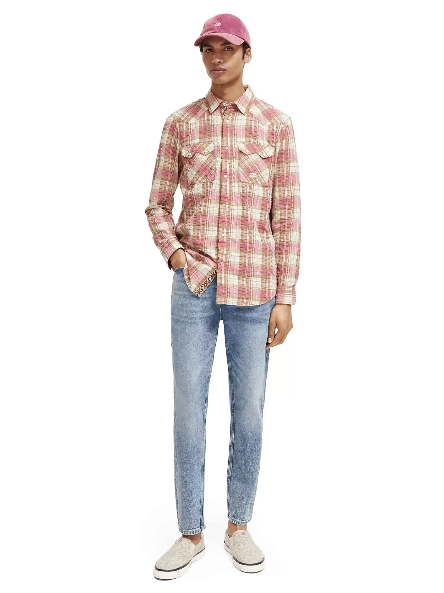 Cheap Scotch & Soda Regular Fit Checked Western Shirt