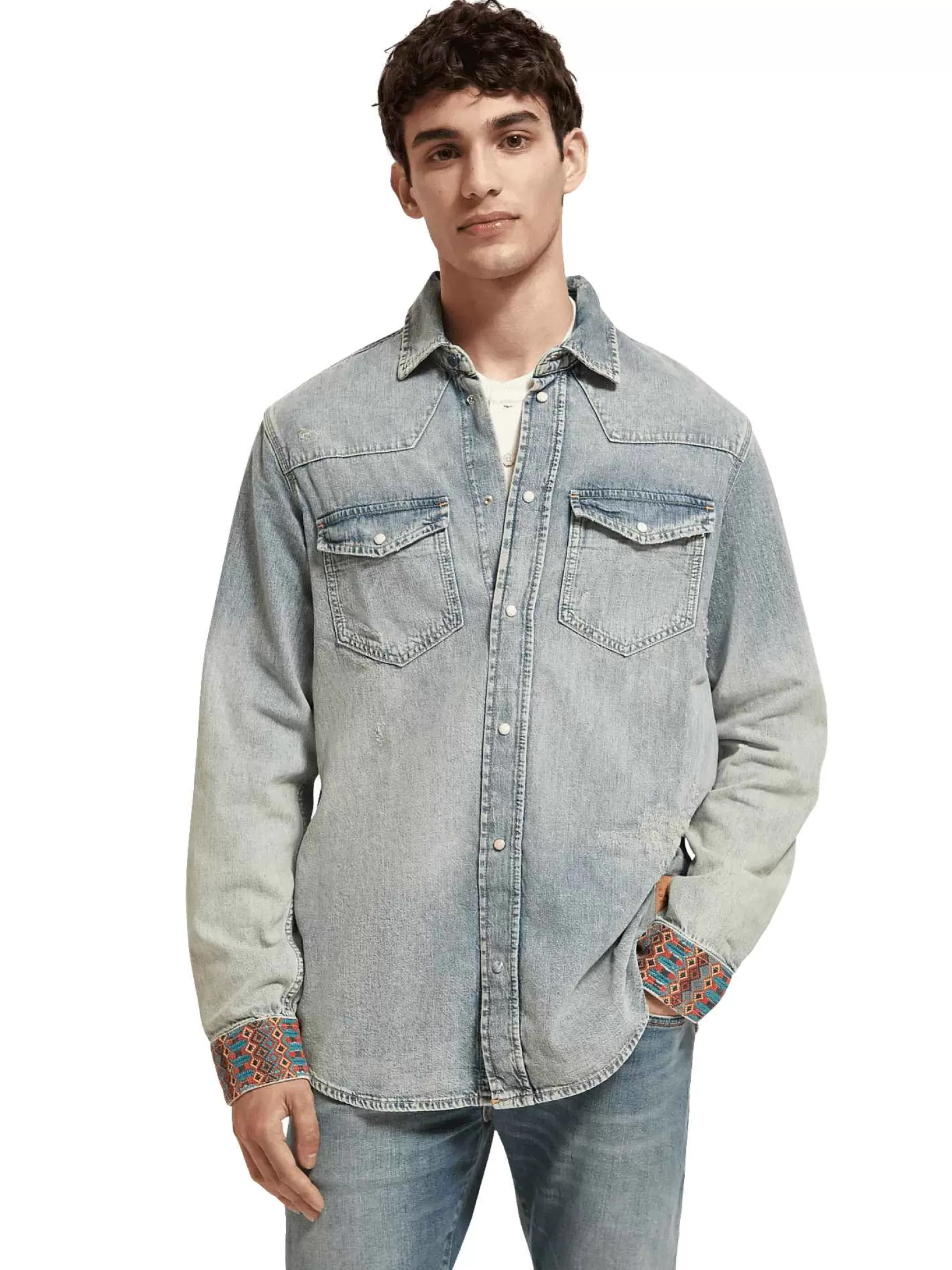 Best Scotch & Soda Regular Fit Denim Western Shirt