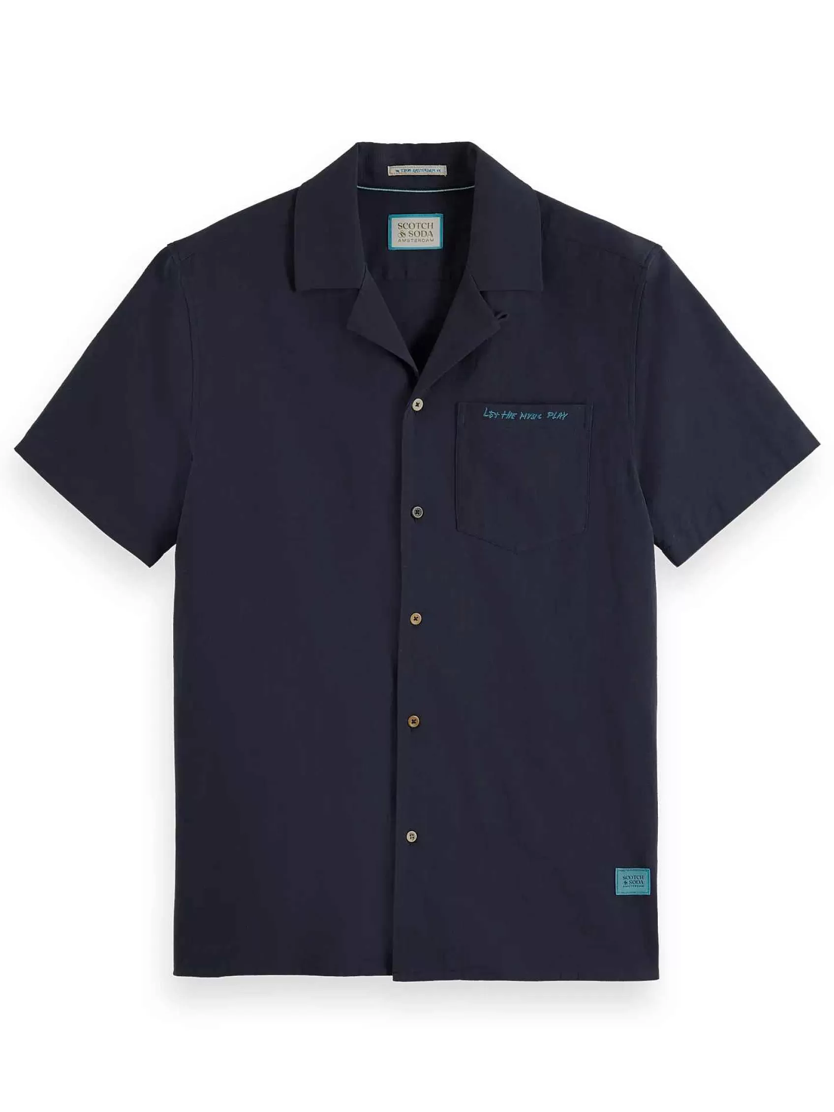 Store Scotch & Soda Regular Fit Embroidered Camp Shirt