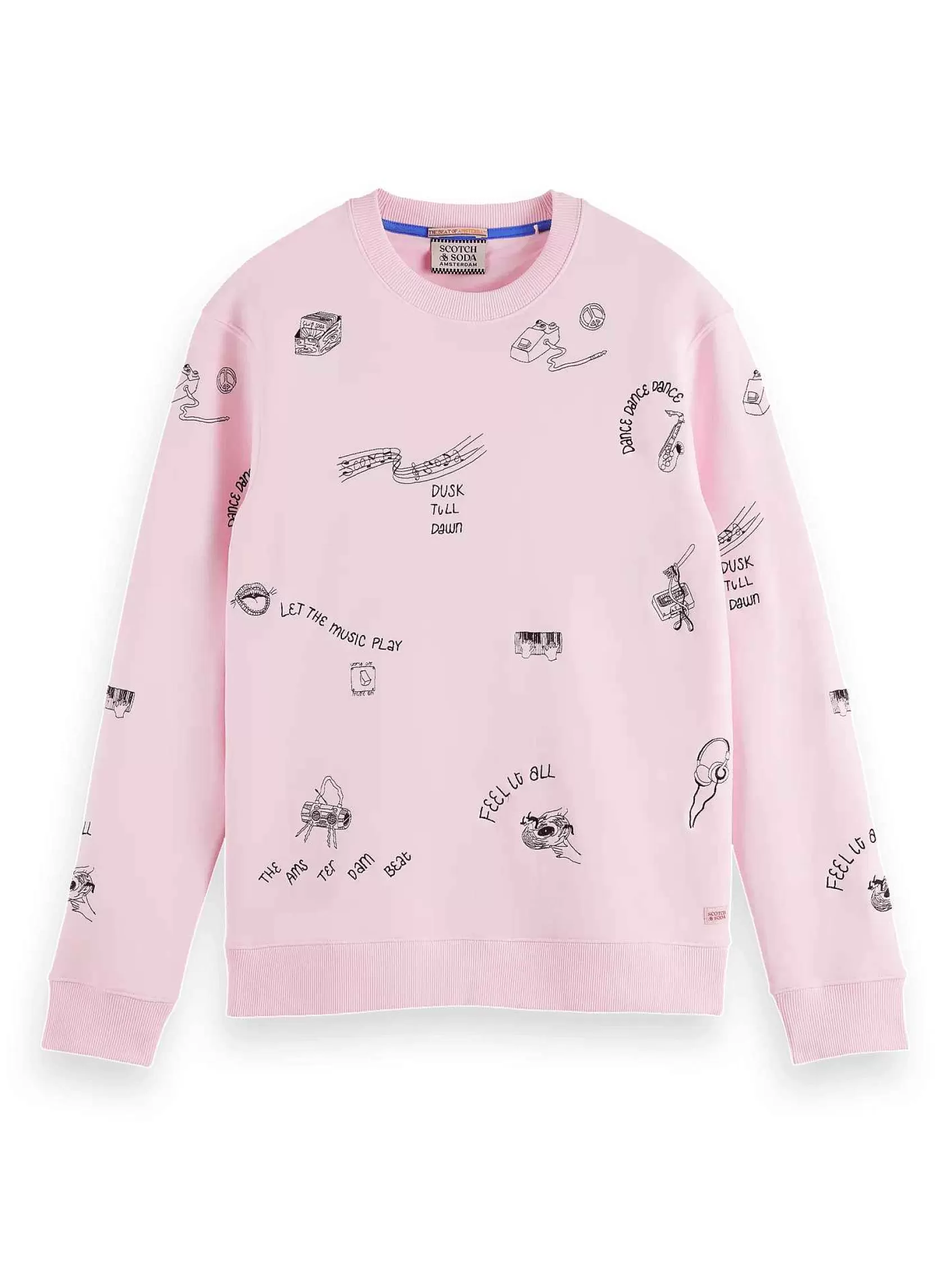 Online Scotch & Soda Regular Fit Embroidered Sweatshirt