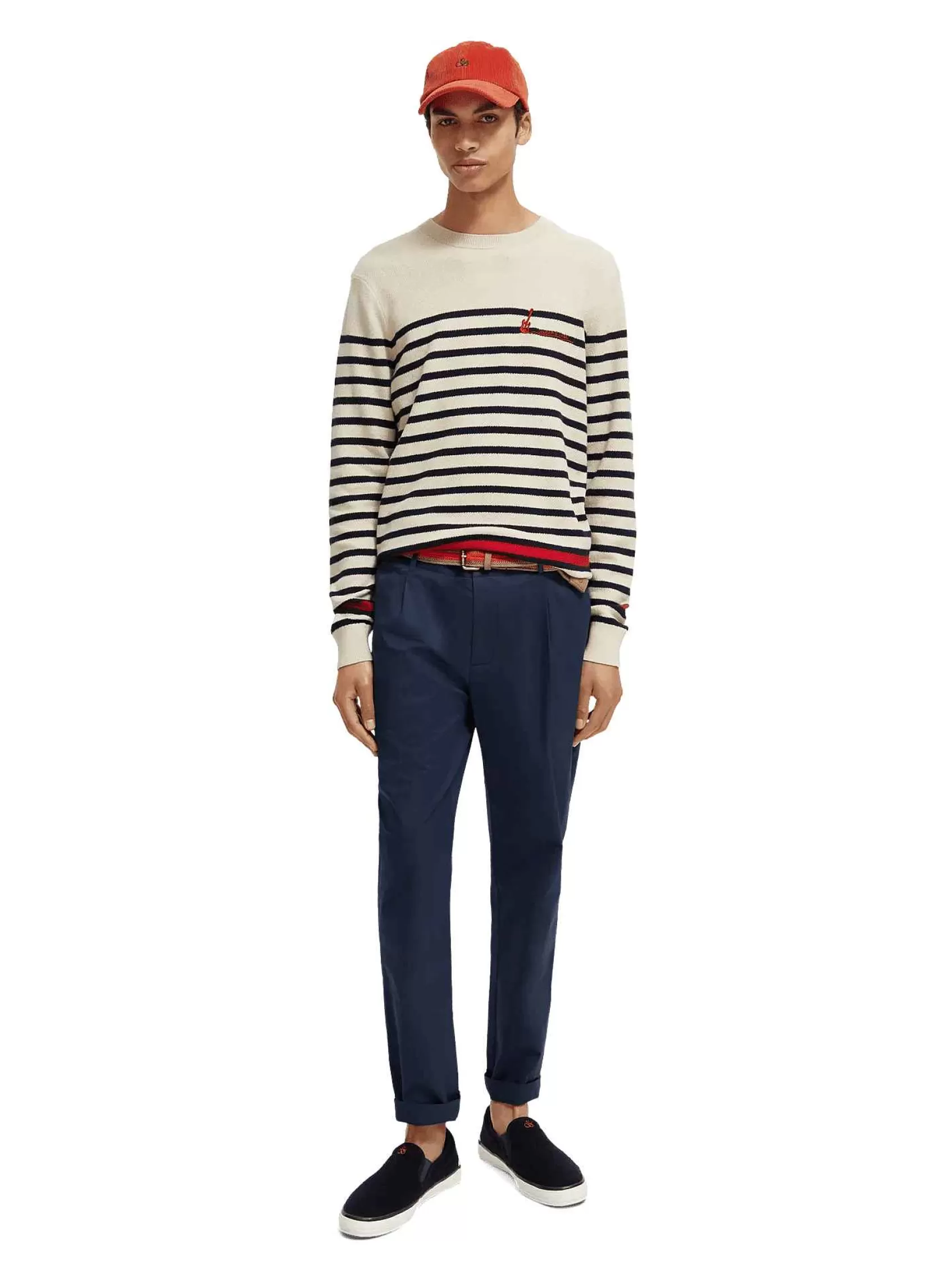 Cheap Scotch & Soda Striped Crewneck Sweater