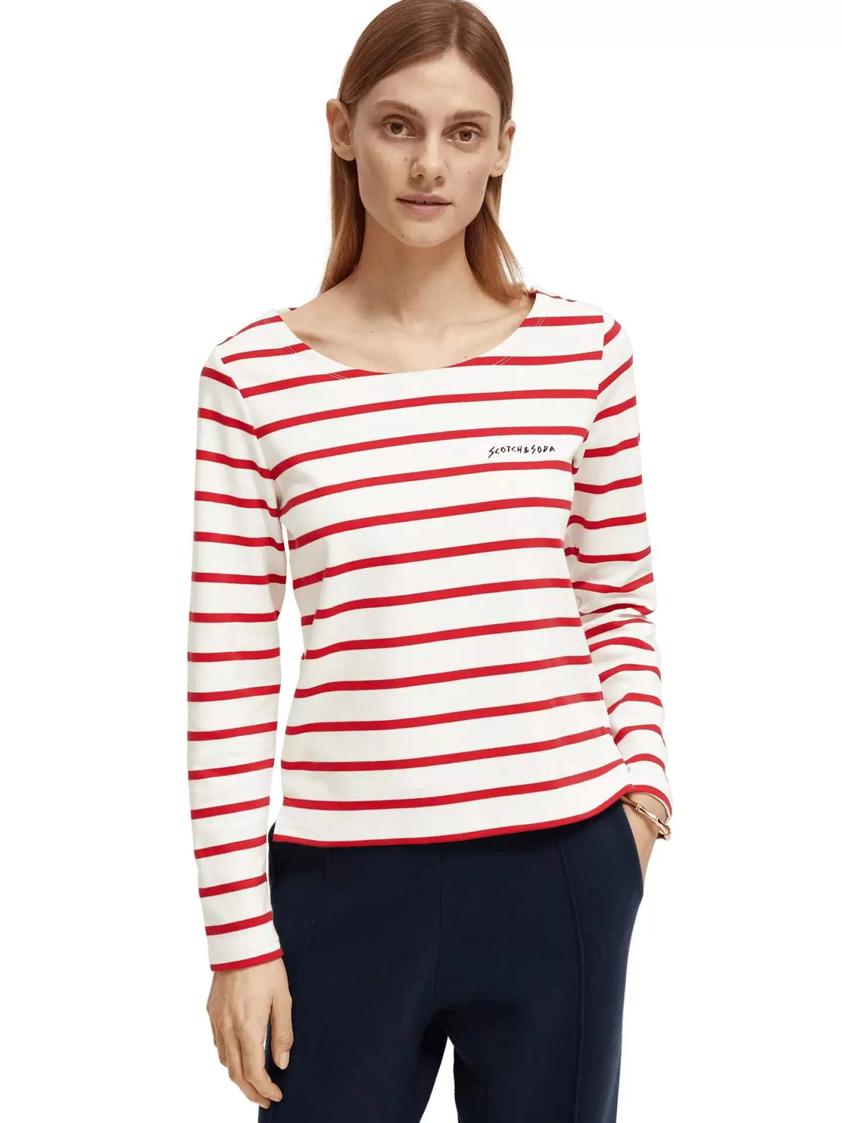 Best Sale Scotch & Soda Striped Long-Sleeved T-Shirt