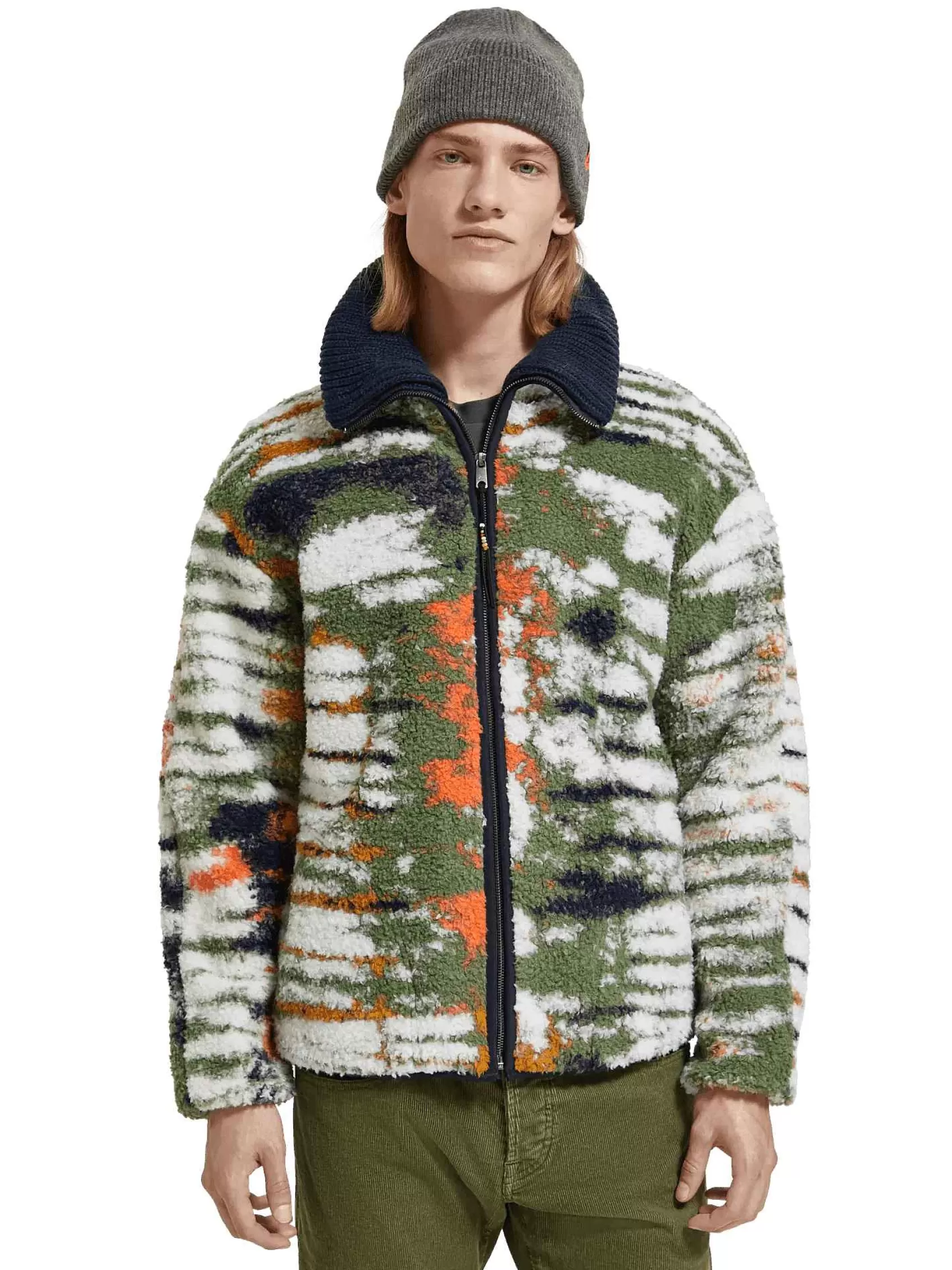 Best Sale Scotch & Soda Tie-Dye Zip-Through Fleece