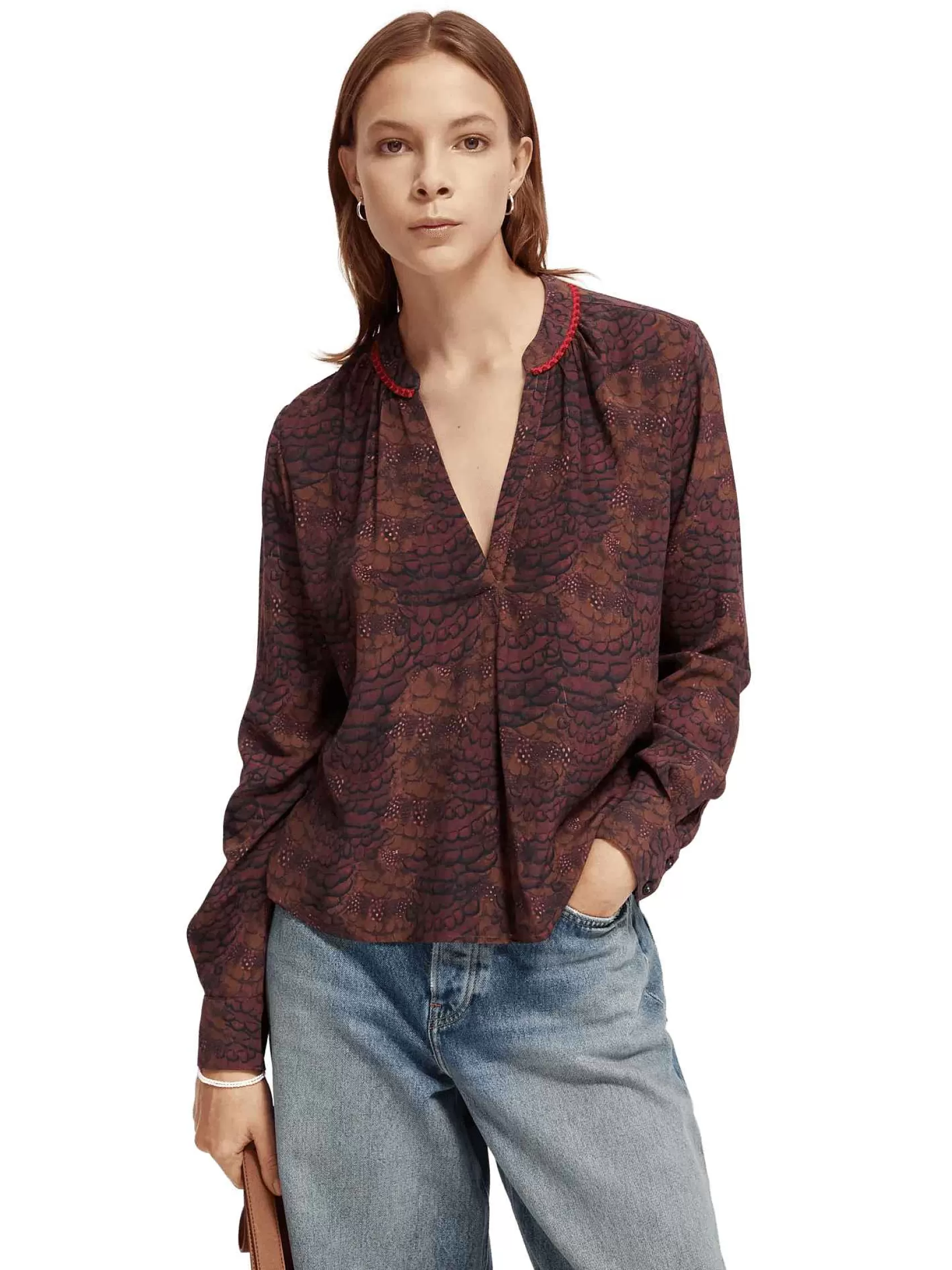 Store Scotch & Soda V-Neck Blouse