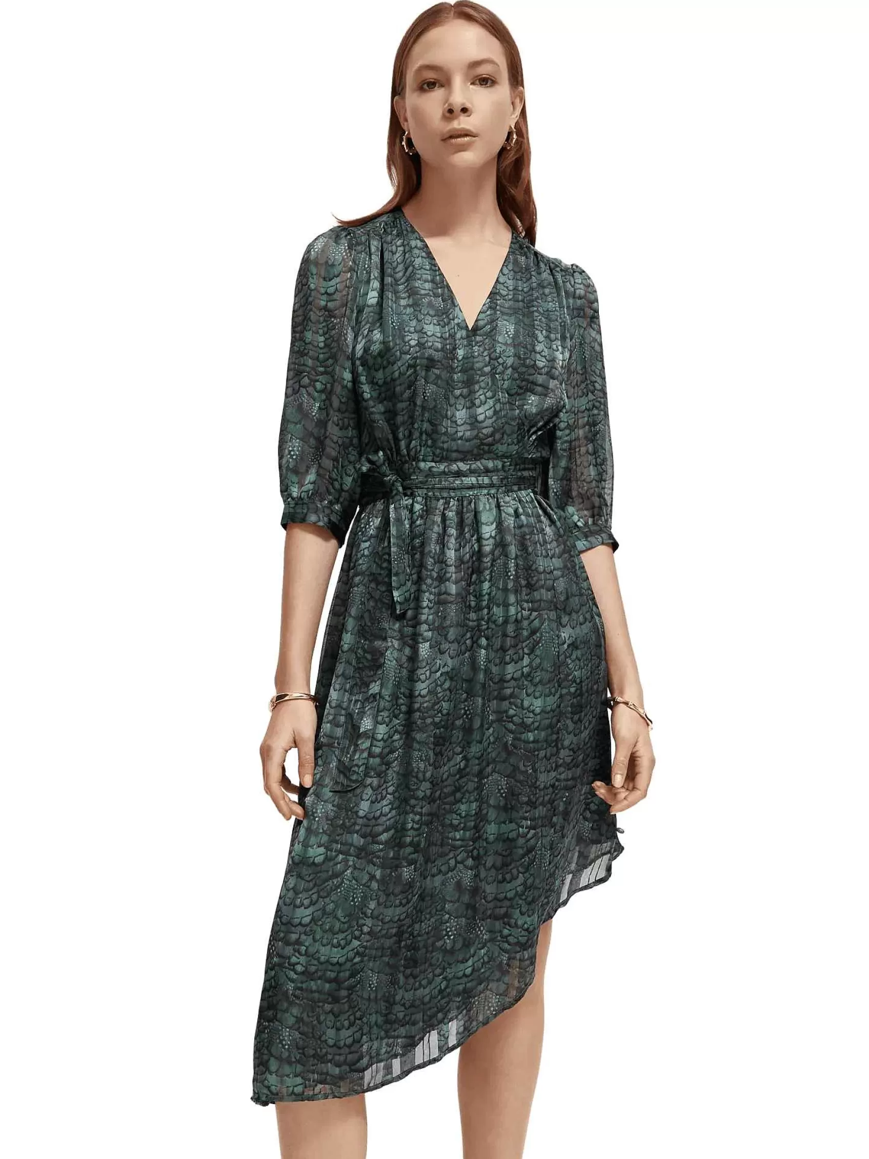 Best Sale Scotch & Soda V-Neck Midi Dress