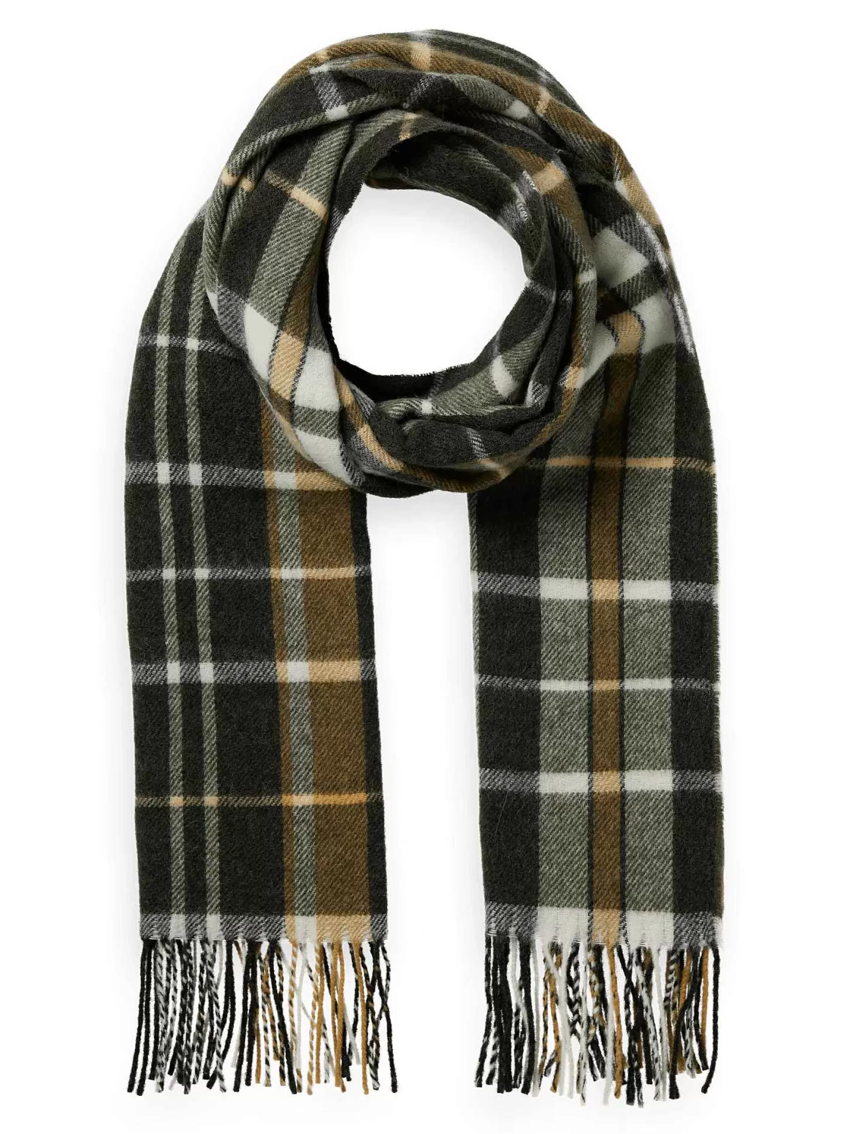 Outlet Scotch & Soda Wool-Blended Fringed Scarf